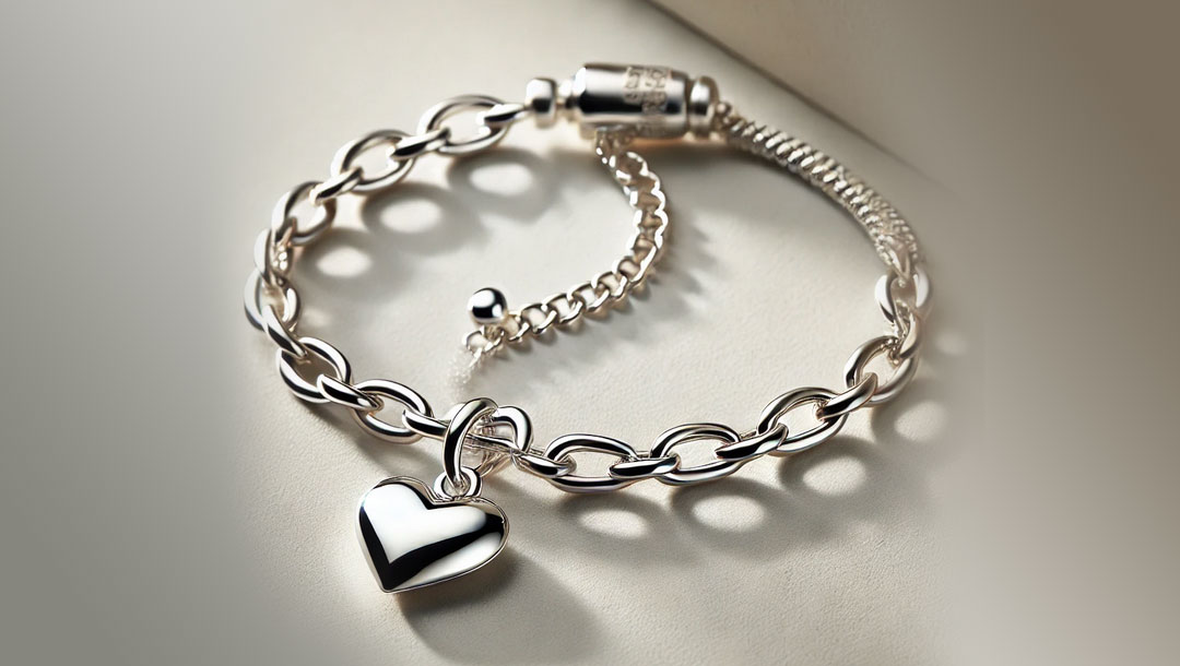 Shop Your Personalized Heart Charm Bracelet in Sterling Silver